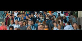 A crowd on the street