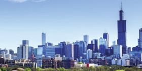 Skyline of a large city